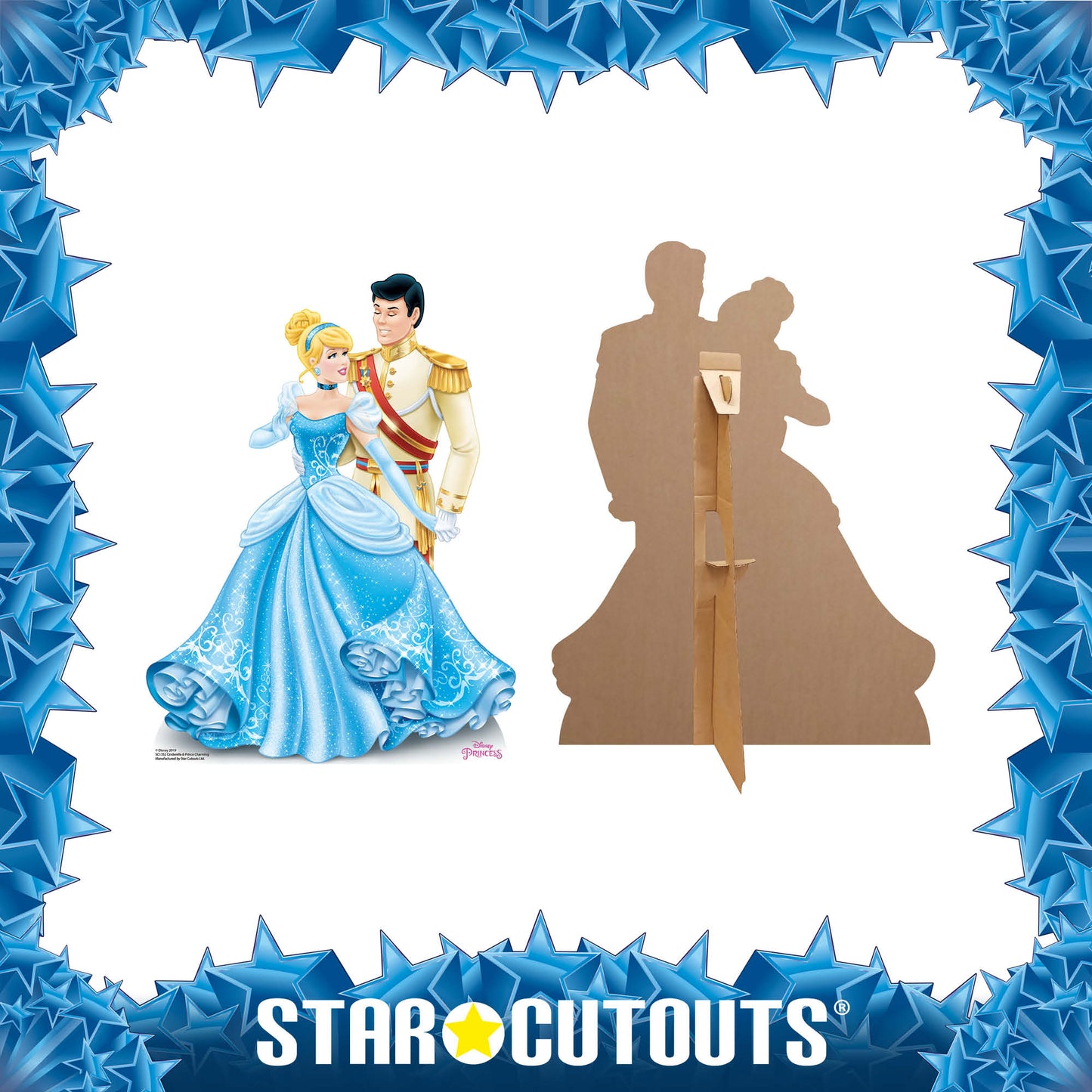 Disney Princess Cinderella and Prince Charming Cardboard Cutout