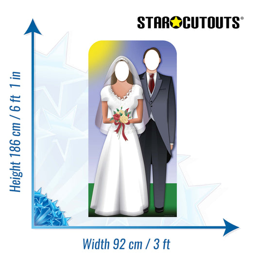 Wedding Couple Stand-In Cardboard Cutout - mycardboardcutout