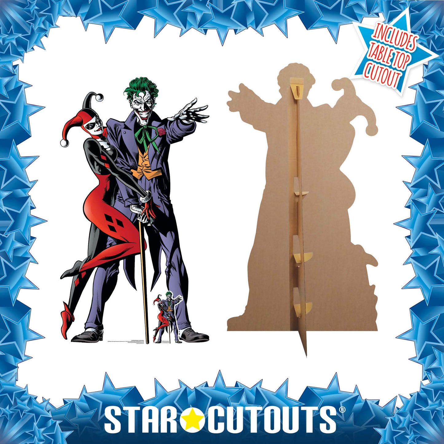Harley Quinn and The Joker Classic Comic Couple Double Cutout Cardboard Cutout - mycardboardcutout