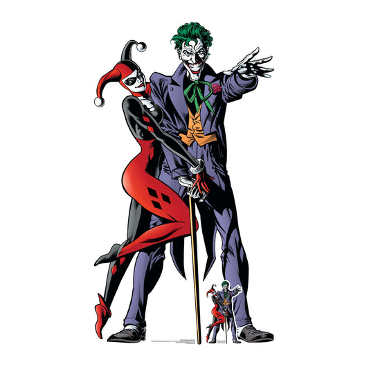 Harley Quinn and The Joker Classic Comic Couple Double Cutout Cardboard Cutout - mycardboardcutout