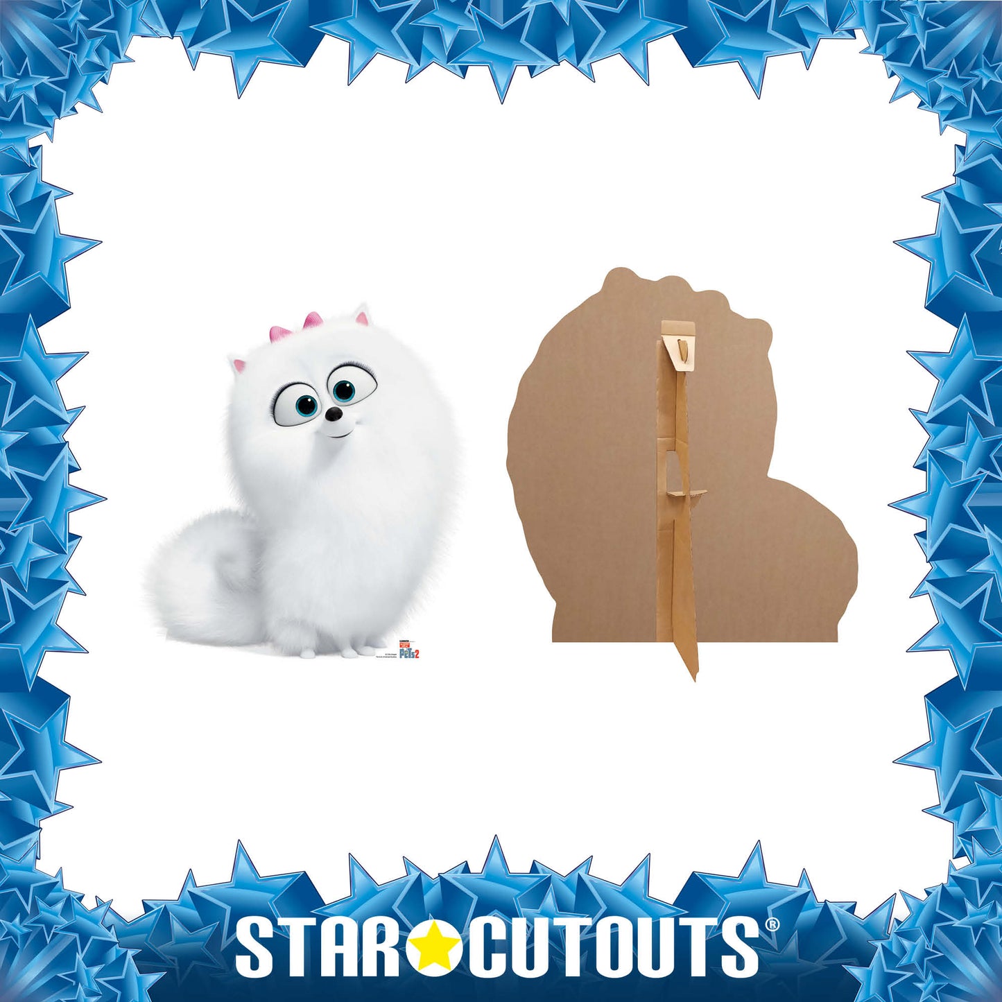 Gidget Fluffy White Dog Secret Life of Pets Cardboard Cutout - mycardboardcutout