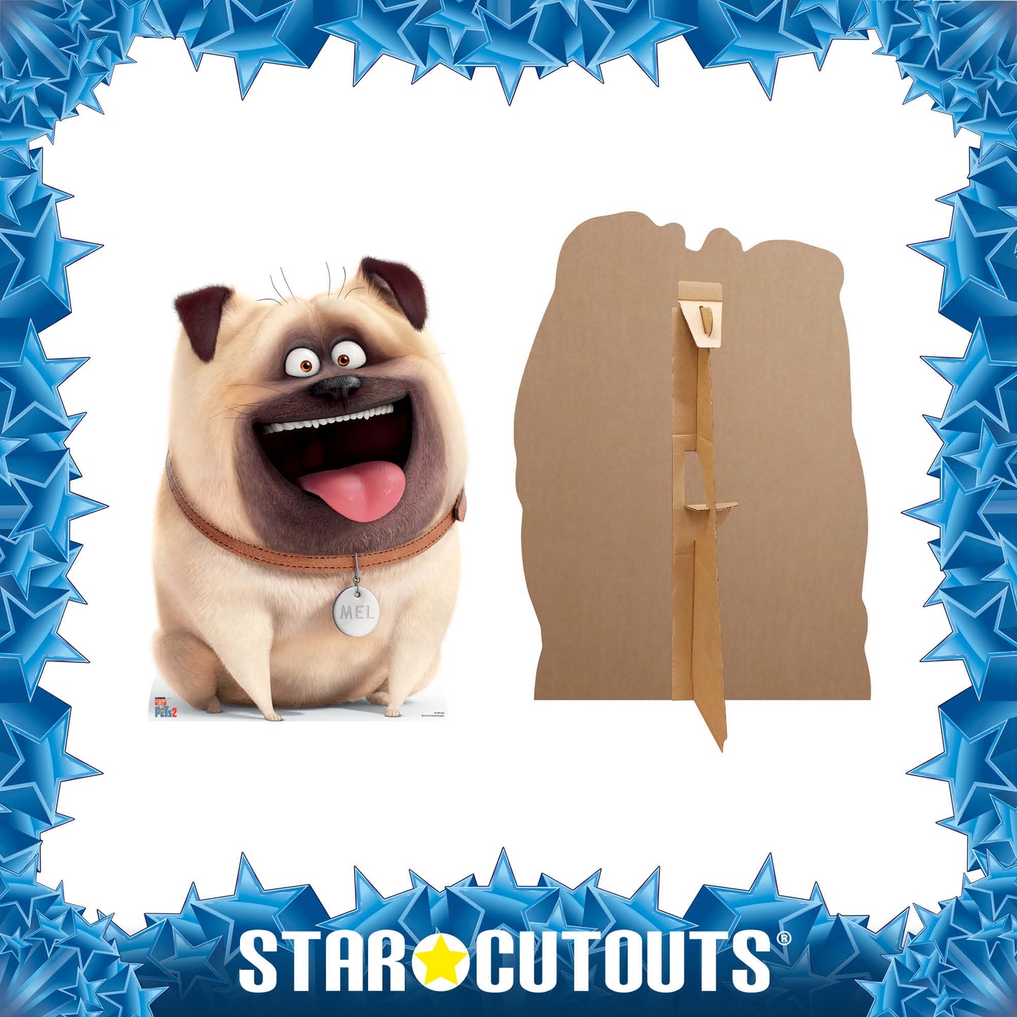 Mel Pug Dog Secret Life of Pets Cardboard Cutout