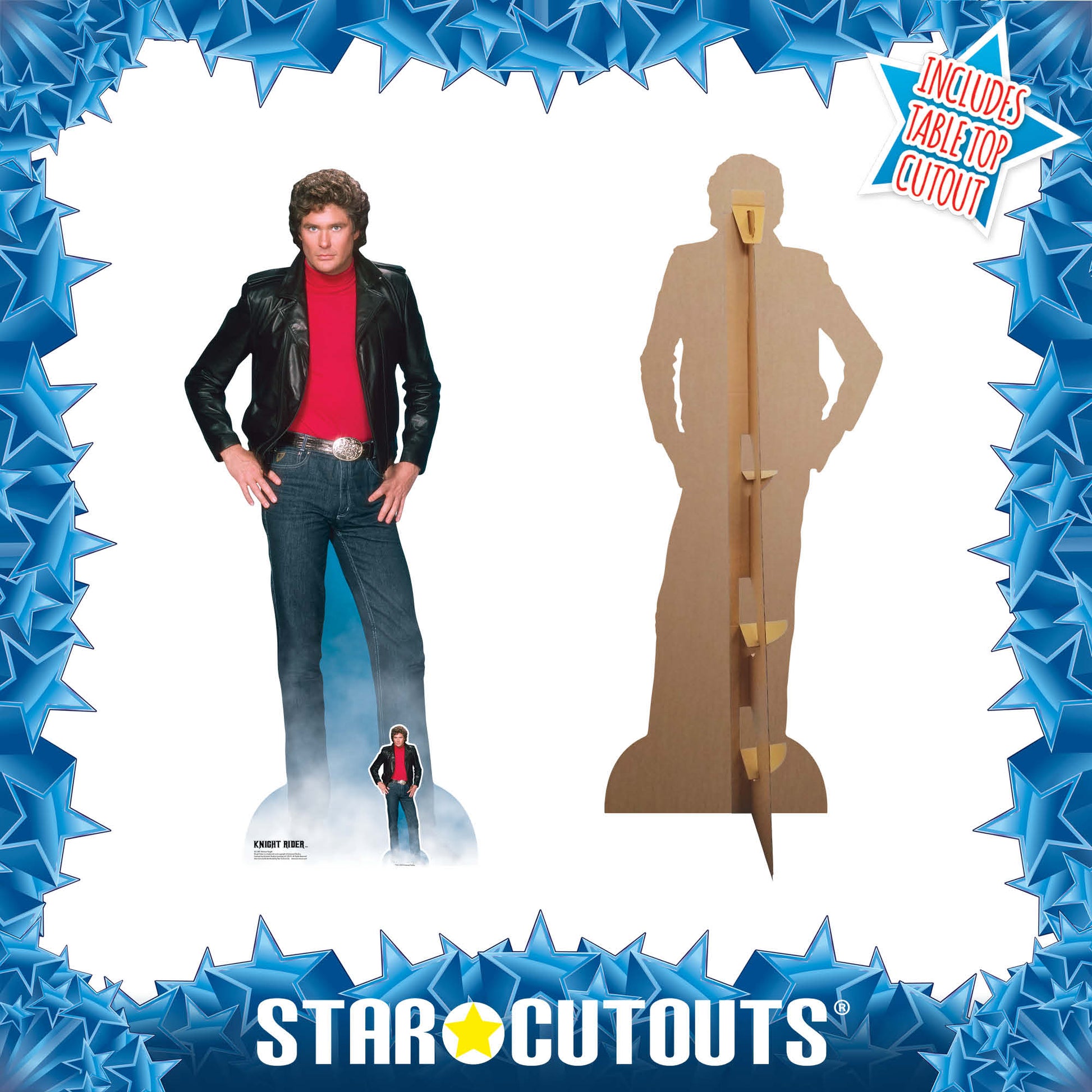 Michael Knight David Hasselhoff Knight Rider Cardboard Cutout - mycardboardcutout
