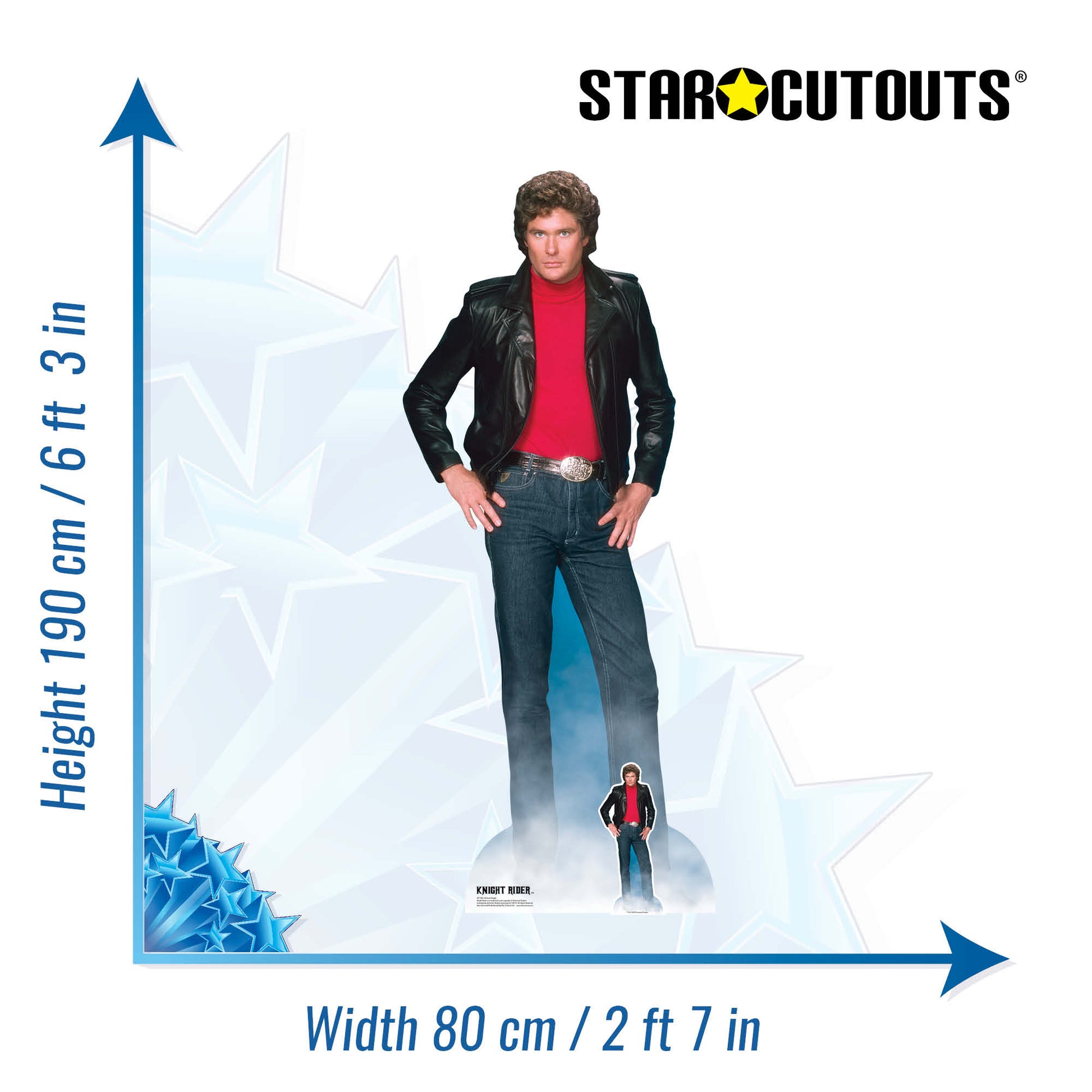 Michael Knight David Hasselhoff Knight Rider Cardboard Cutout - mycardboardcutout