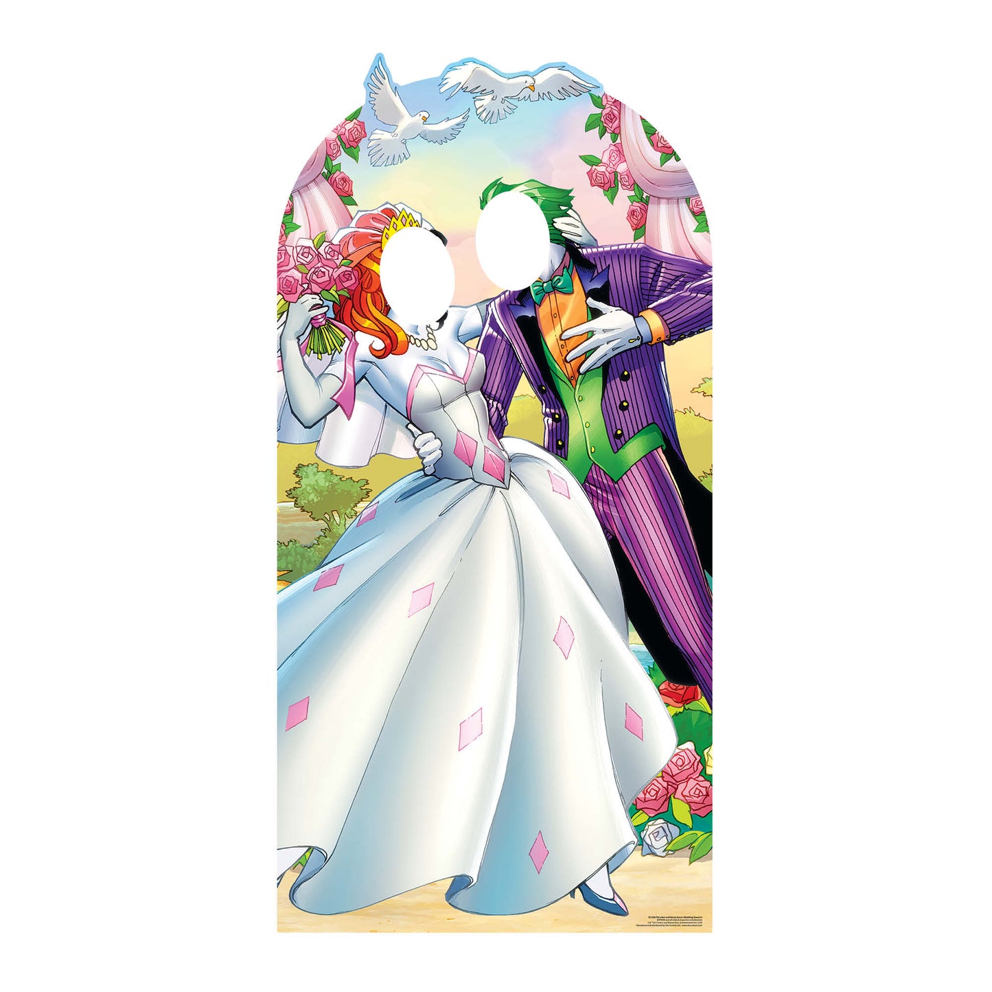 Joker Harley Quinn Wedding StandIn Cardboard Cutout