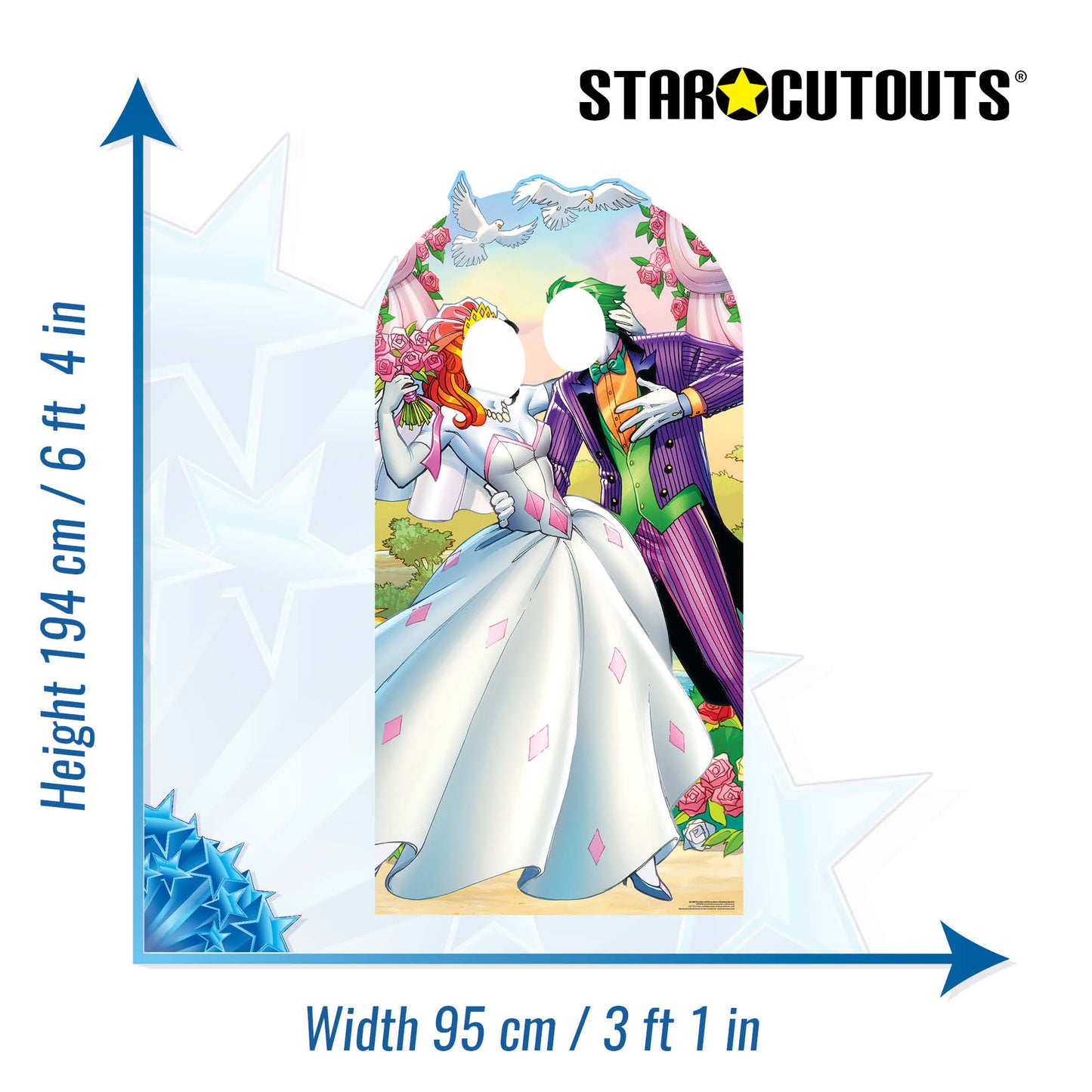 Joker Harley Quinn Wedding StandIn Cardboard Cutout - mycardboardcutout