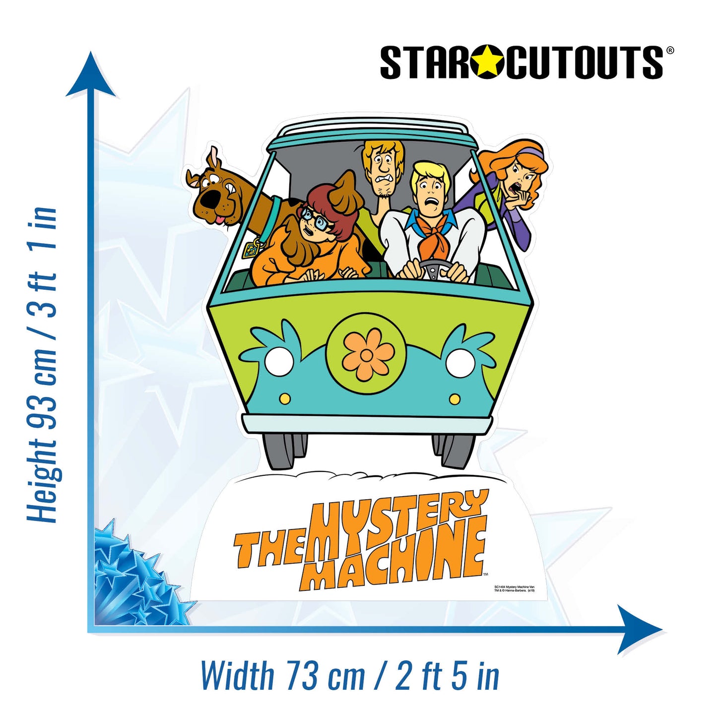 Freds Mystery Machine Van Scooby Doo Small Cardboard Cutout - mycardboardcutout