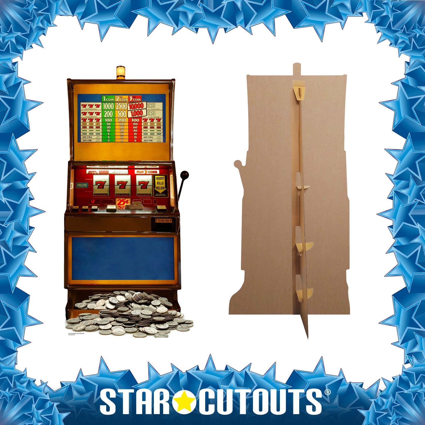 Fruit Machine One Armed Bandit Casino Large Display Cardboard Cutout - mycardboardcutout