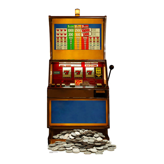 Fruit Machine One Armed Bandit Casino Large Display Cardboard Cutout - mycardboardcutout