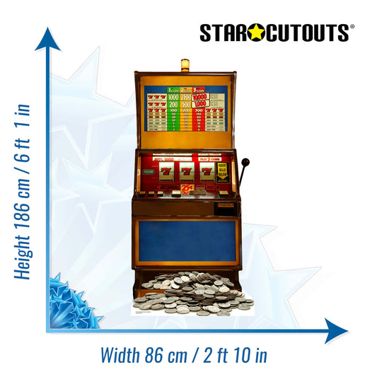 Fruit Machine One Armed Bandit Casino Large Display Cardboard Cutout - mycardboardcutout