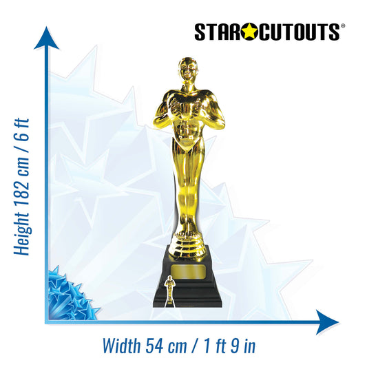 Golden Award Statue Cardboard Cutout - mycardboardcutout