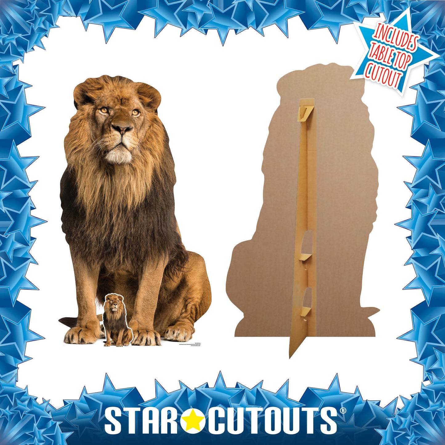 Adult Male Lion Sitting Jungle Safari Theme Animal Cardboard Cutout - mycardboardcutout
