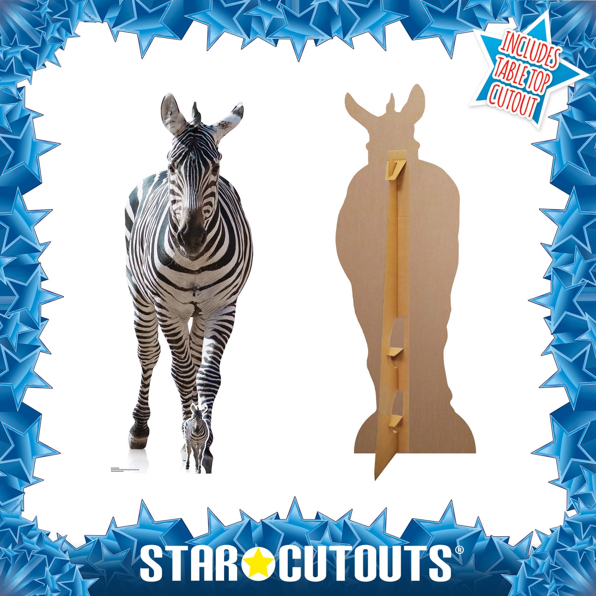 Zebra Black and White Jungle Safari Theme Animal Cardboard Cutout - mycardboardcutout