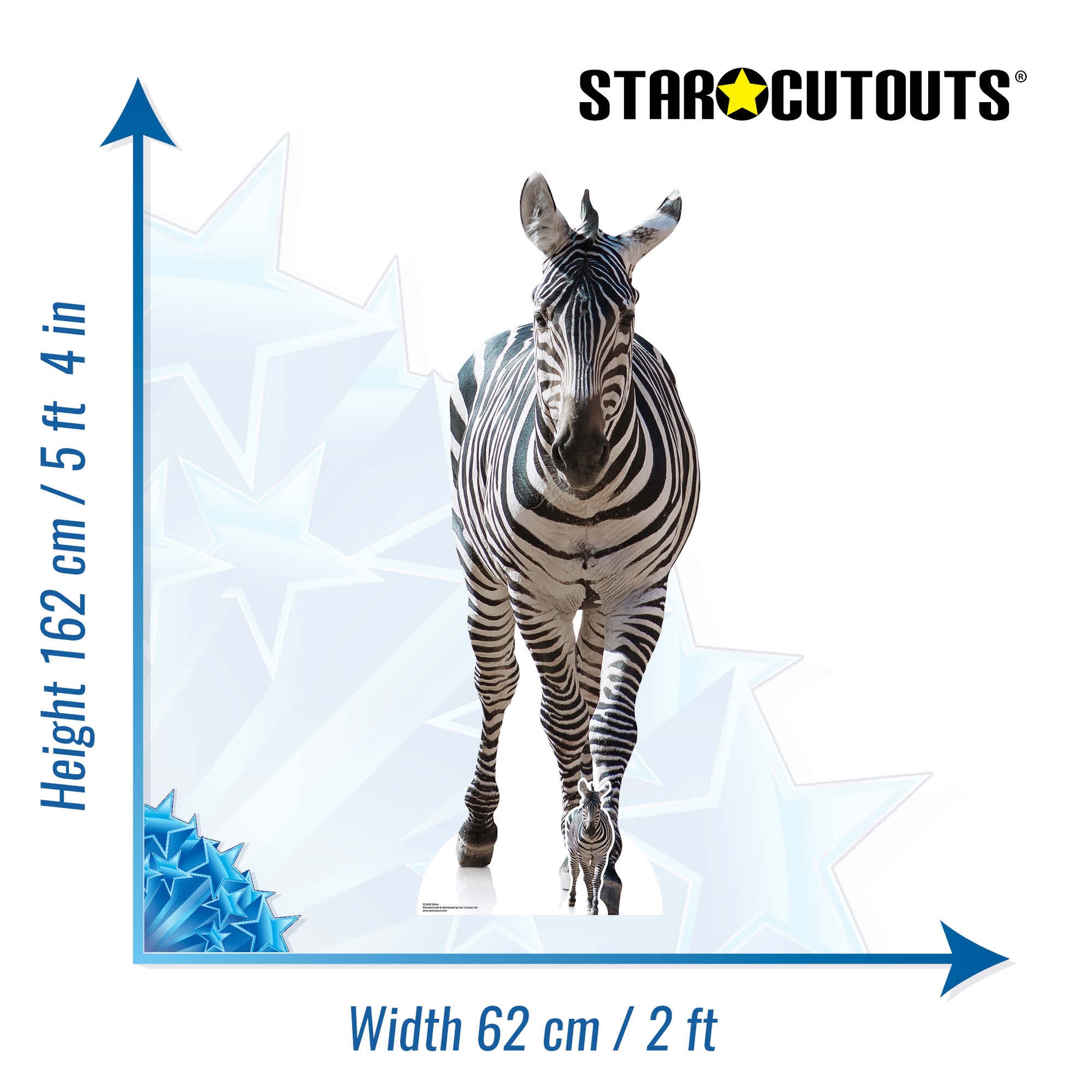 Zebra Black and White Jungle Safari Theme Animal Cardboard Cutout - mycardboardcutout