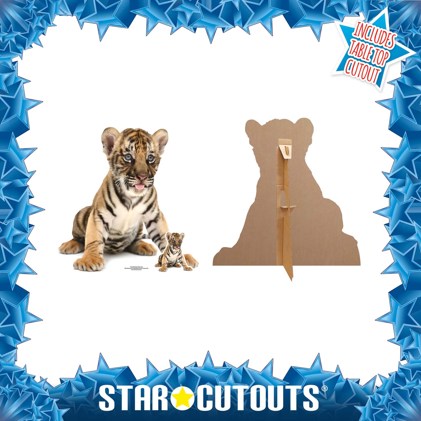 Bengal Tiger Cub Sitting Jungle Safari Theme Animal Cardboard Cutout