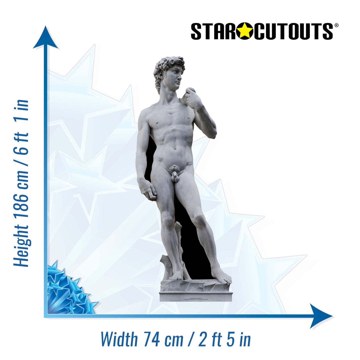 Michelangelo's David Statue Cardboard Cutout