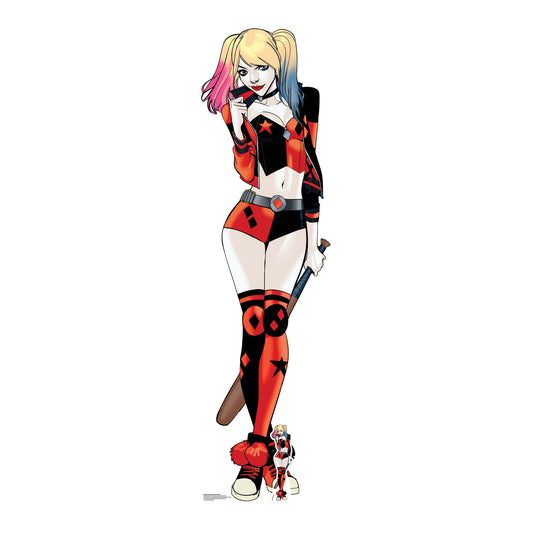 Harley Quinn Comic Baseball Bat Graphic Artwork Cardboard Cutout - mycardboardcutout