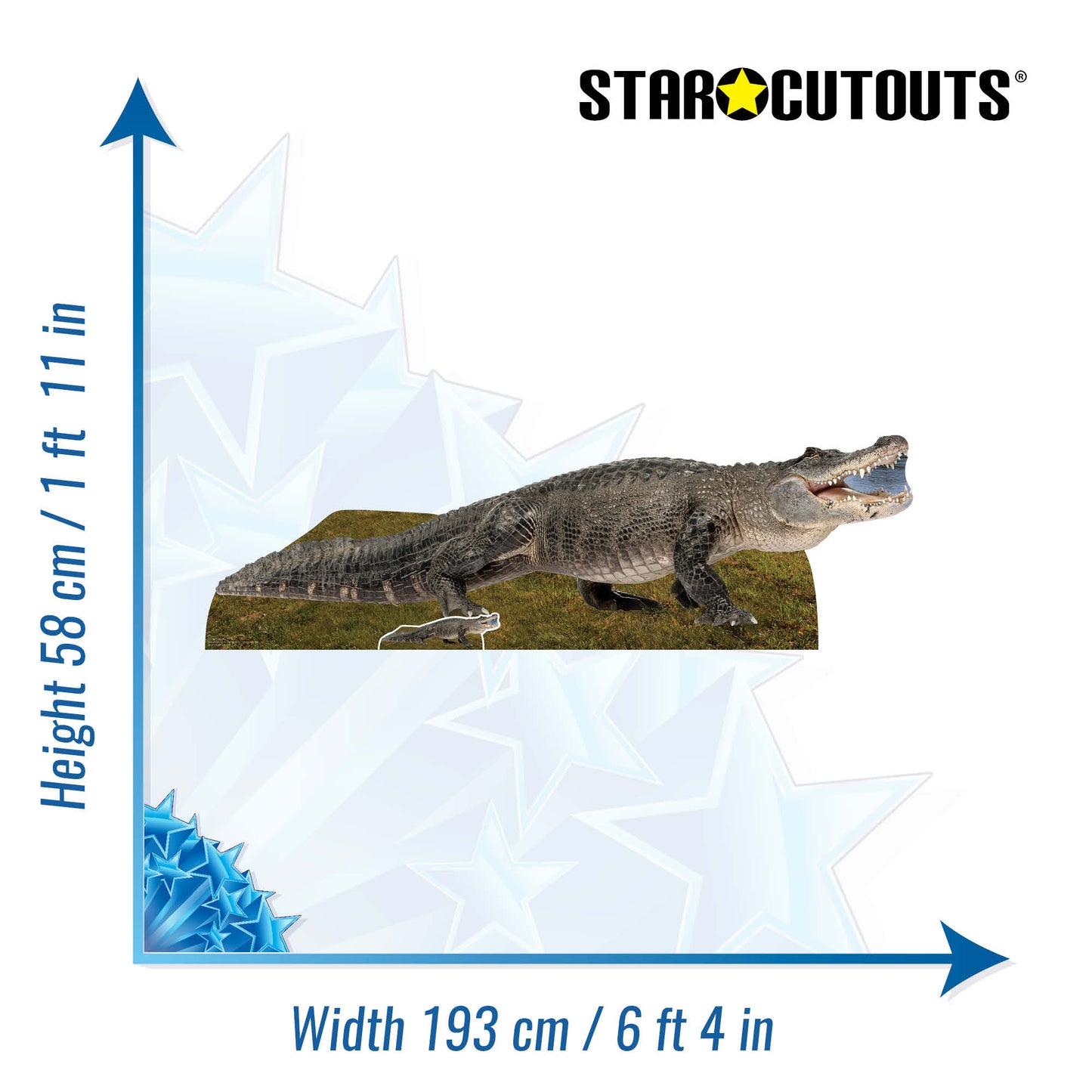 Fresh Water Alligator  Jungle Safari Theme Animal Cardboard Cutout