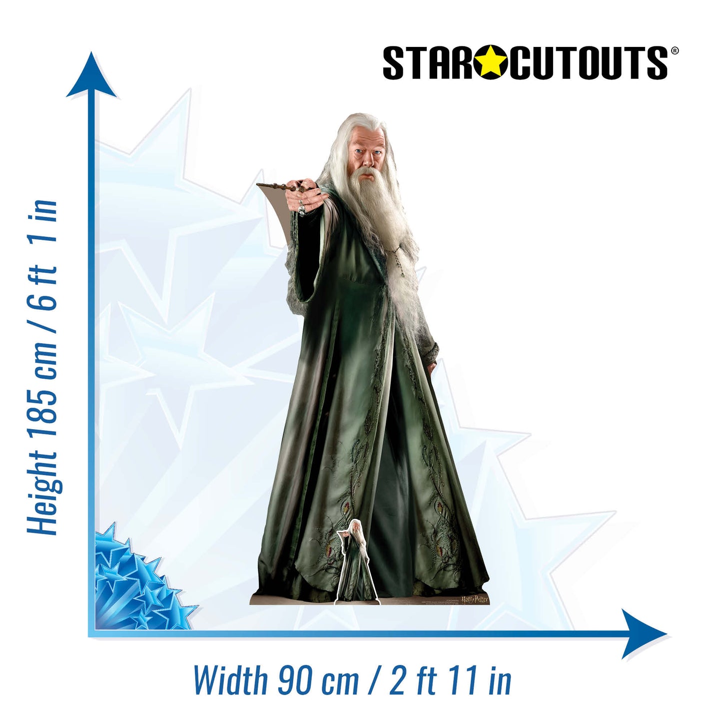Albus Percival Wulfric Brian Dumbledore Cardboard Cutout Lifesize Height 185cm - mycardboardcutout