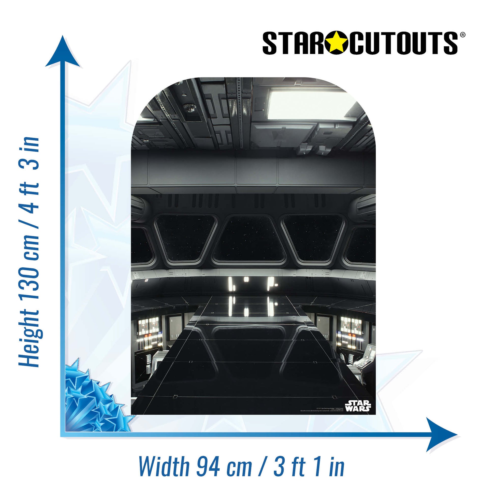Capital Ship Star Destroyer Bridge Child Size Star Wars Cardboard Cutout
