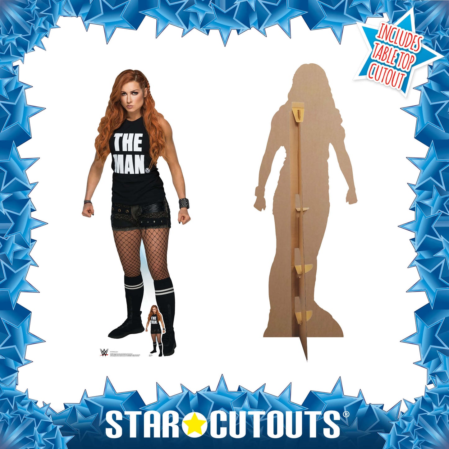 Becky Lynch Shorts aka Rebecca Quin WWE Cardboard Cutout Lifesize - mycardboardcutout