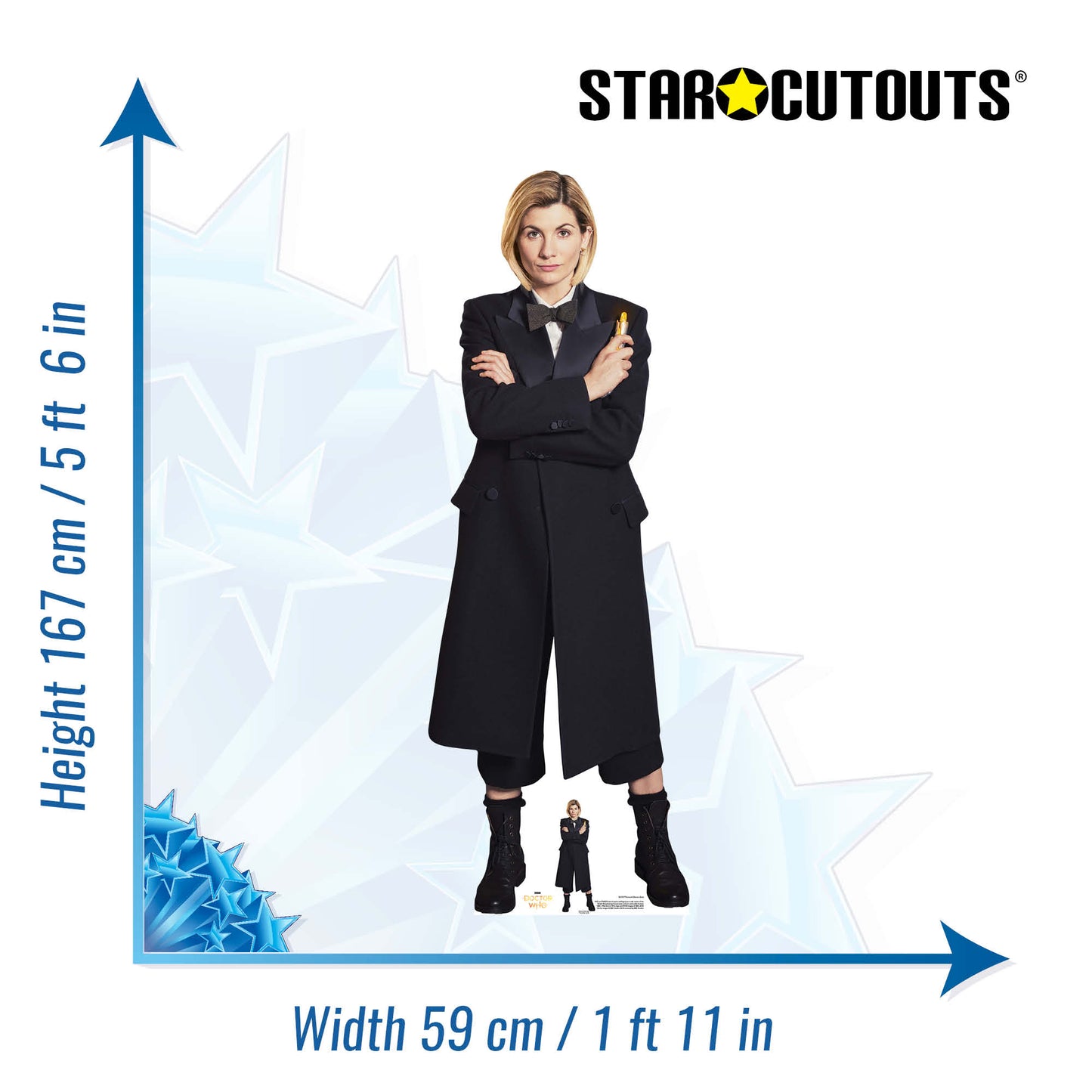 Thirteenth Doctor Who Jodie Whittaker Spyfall Suit Cardboard Cutout - mycardboardcutout