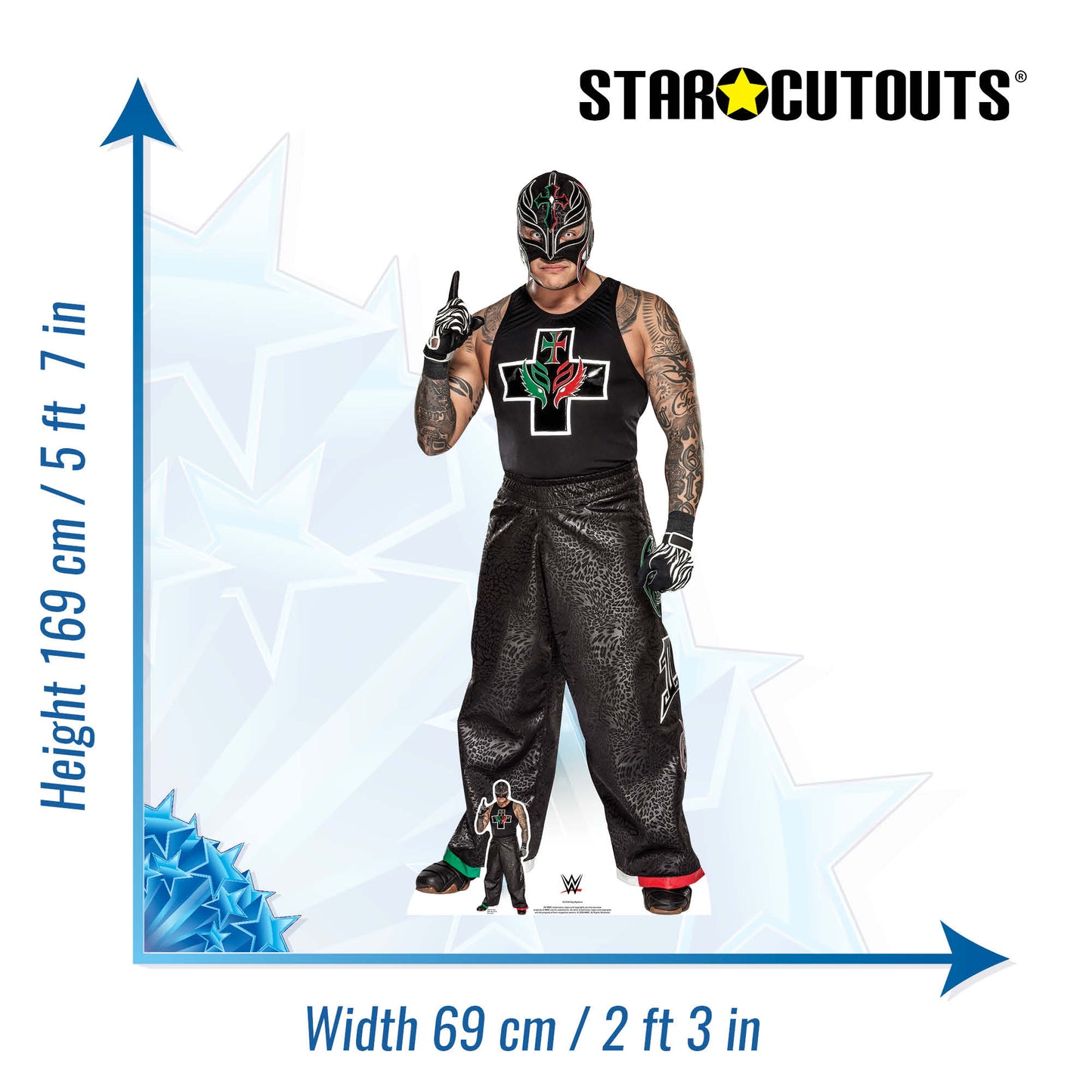 Rey Mysterio Professional Wrestler RAW Cardboard Cutout Lifesize