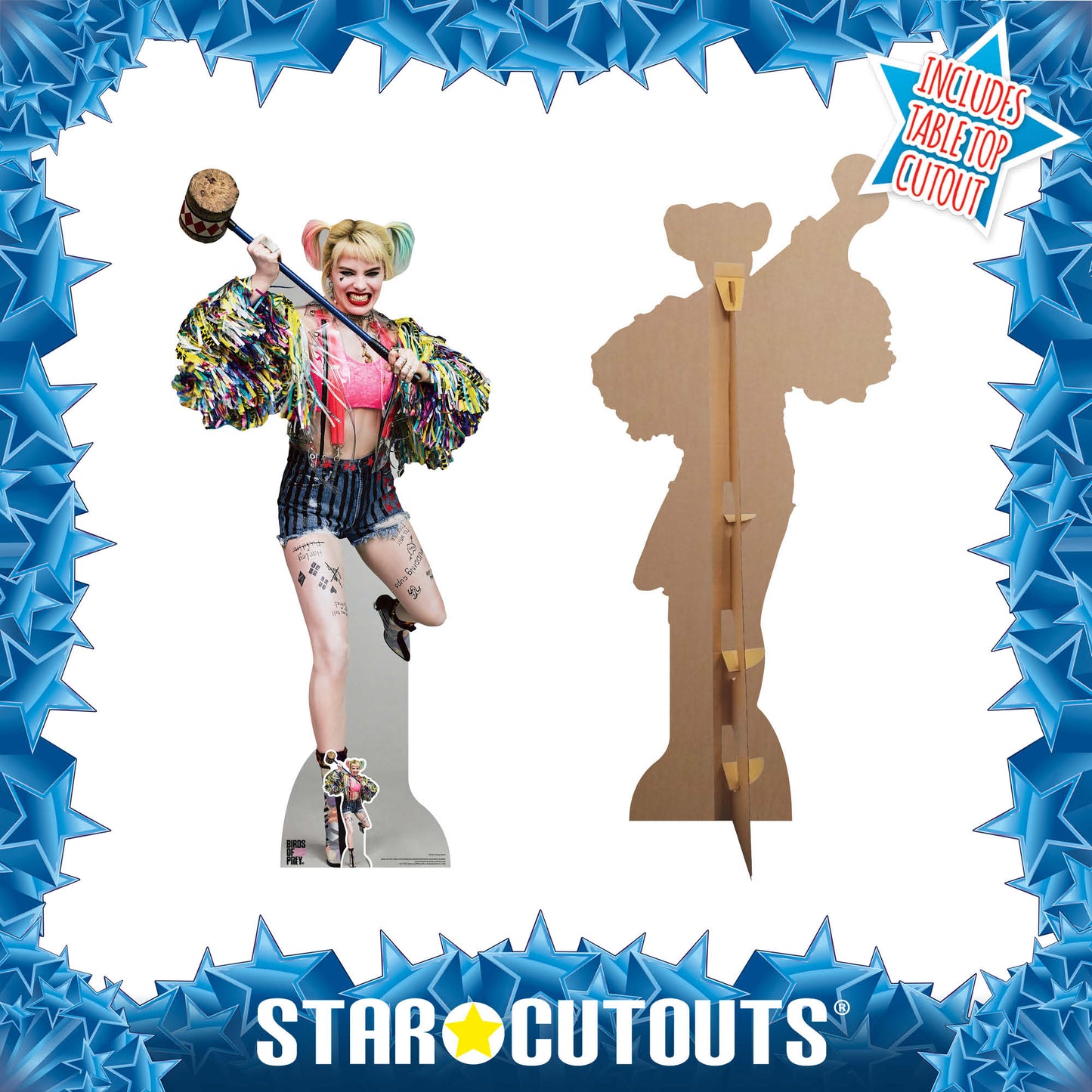 Harley Quinn Swinging Mallet Margot Robbie Birds of Prey Cardboard Cutout - mycardboardcutout