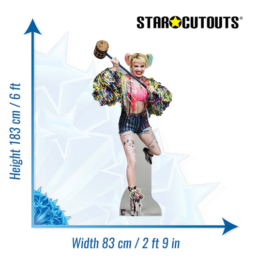 Harley Quinn Swinging Mallet Margot Robbie Birds of Prey Cardboard Cutout - mycardboardcutout