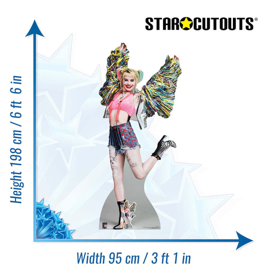 Harley Quinn Gotham's Worse Psychotic Happy Butterfly Margot Robbie Birds of Prey Cardboard Cutout - mycardboardcutout