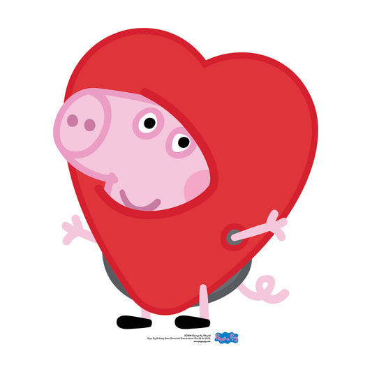 George Pig Heart Cardboard Cutout