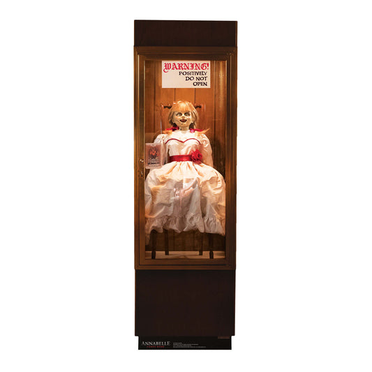 Possessed Annabelle Doll Glass Case Cardboard Cutout Lifesize - mycardboardcutout