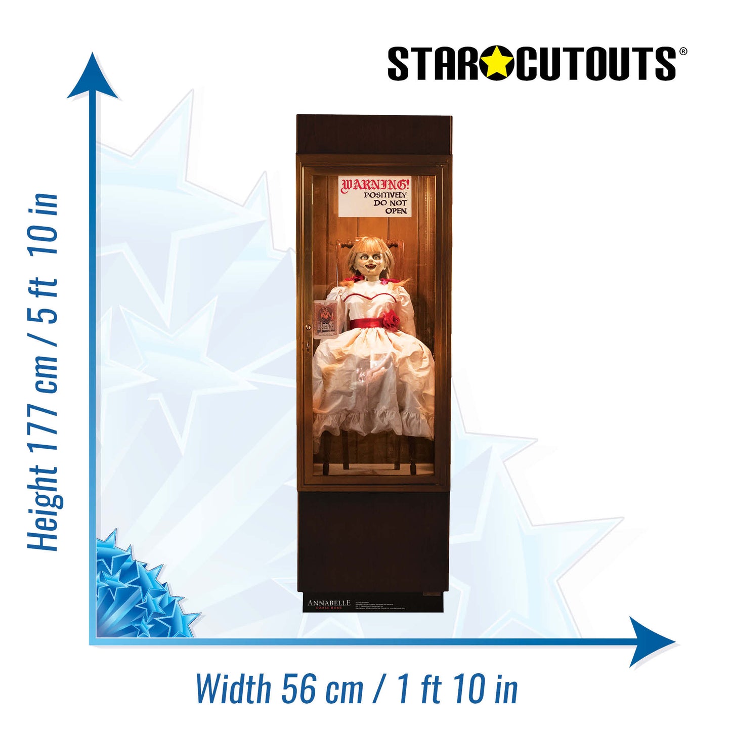 Possessed Annabelle Doll Glass Case Cardboard Cutout Lifesize - mycardboardcutout