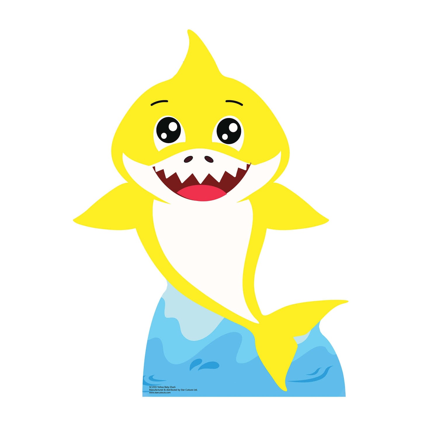 SC1555 Baby Shark Yellow Cardboard Cut Out Height 93cm - mycardboardcutout