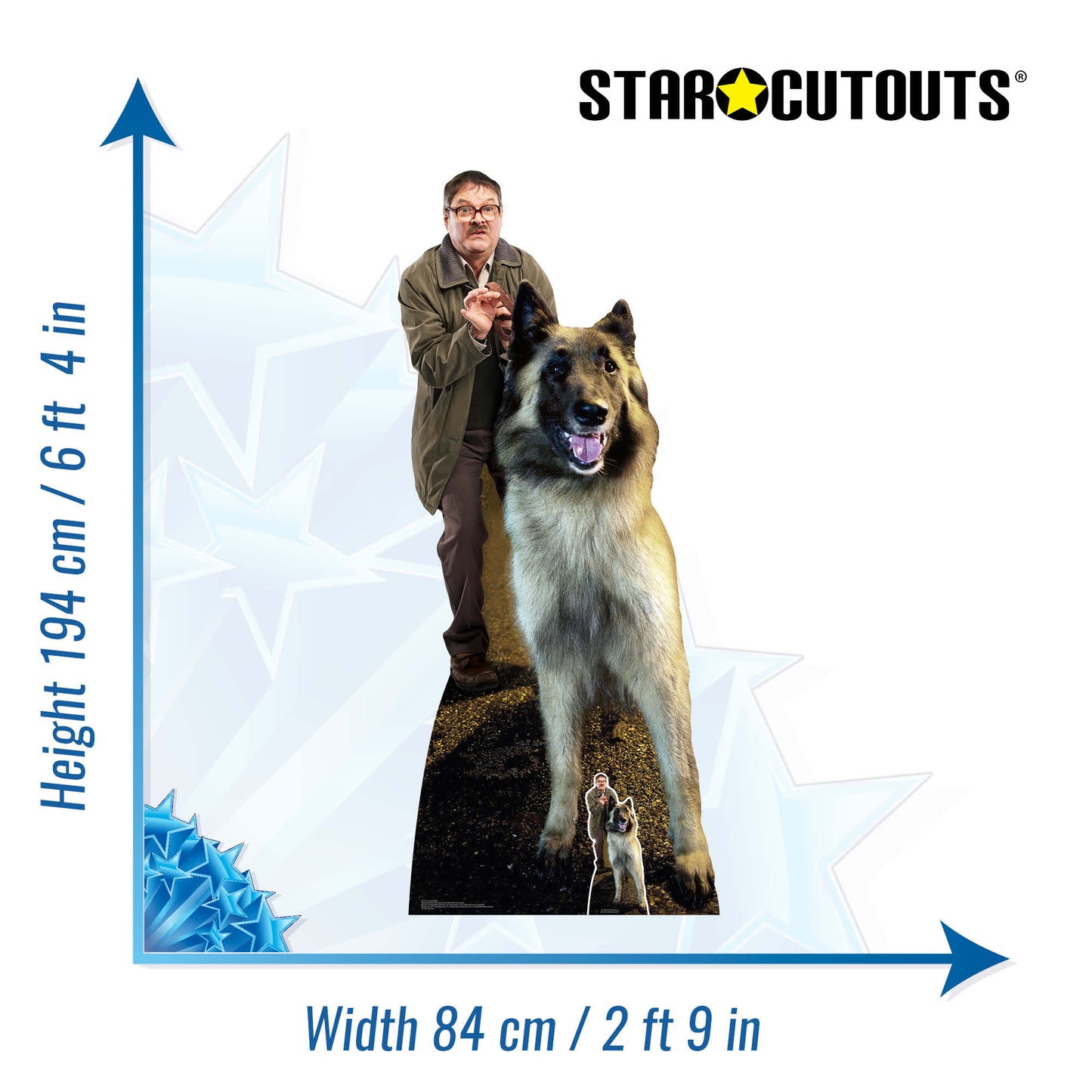 Jim Mark Heap and Wilson Dog Good Boy Friday Night Dinner Cardboard Cutout - mycardboardcutout