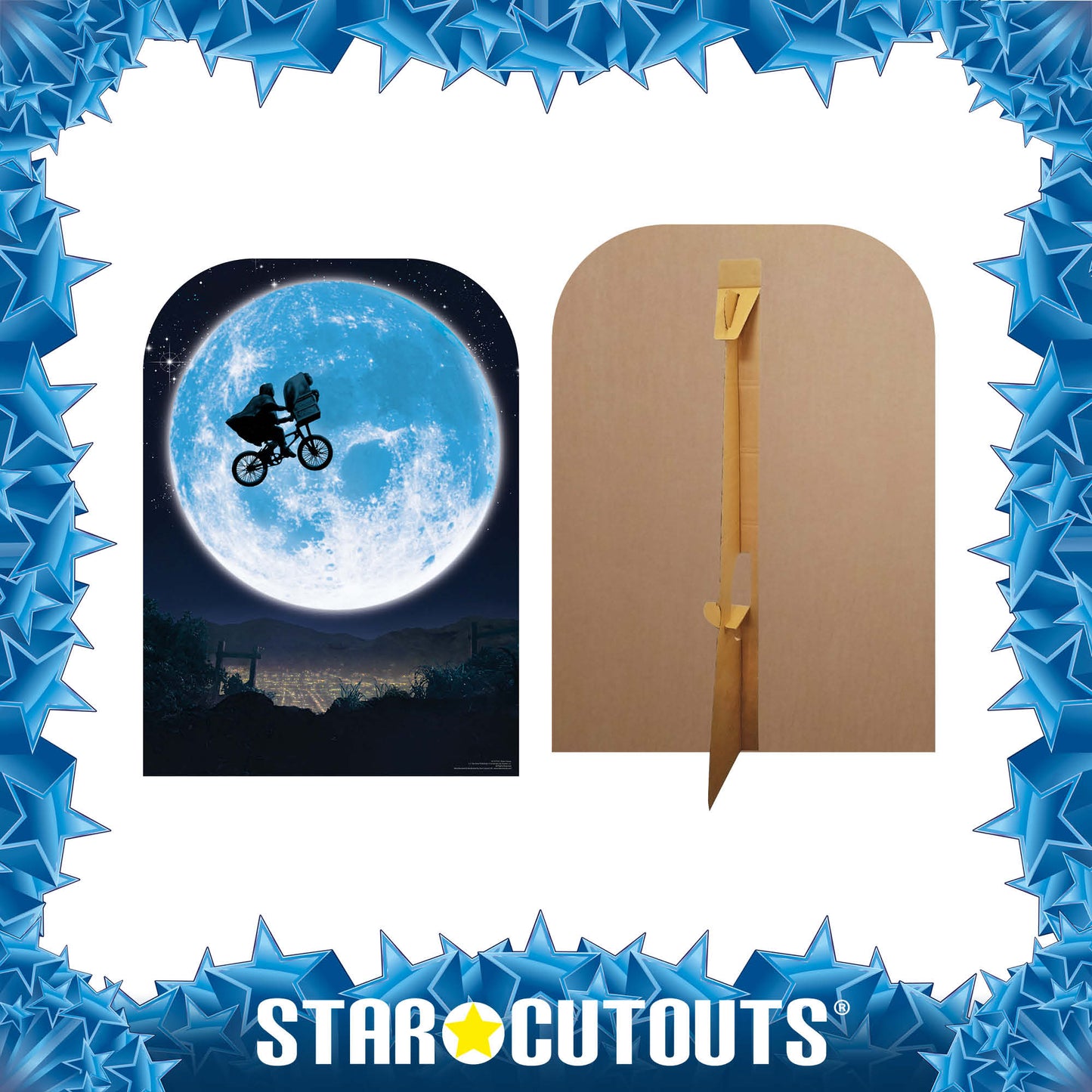 E.T Scene Setter 1980s Full Moon Bicycle Cardboard Cutout - mycardboardcutout