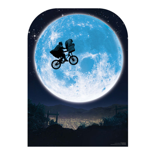 E.T Scene Setter 1980s Full Moon Bicycle Cardboard Cutout - mycardboardcutout