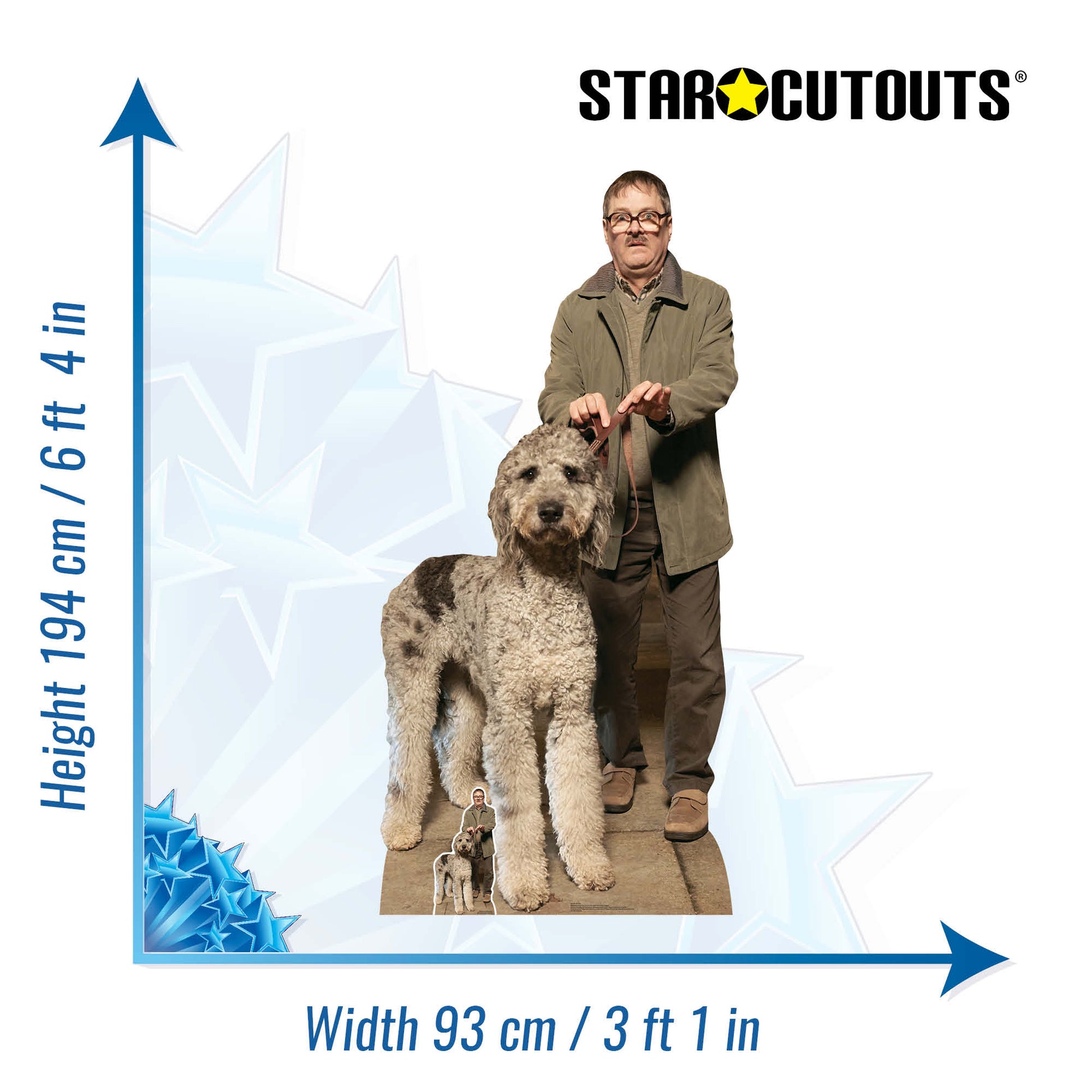 Jim and Milson Dog Mark Heap Friday Night Dinner Cardboard Cutout - mycardboardcutout