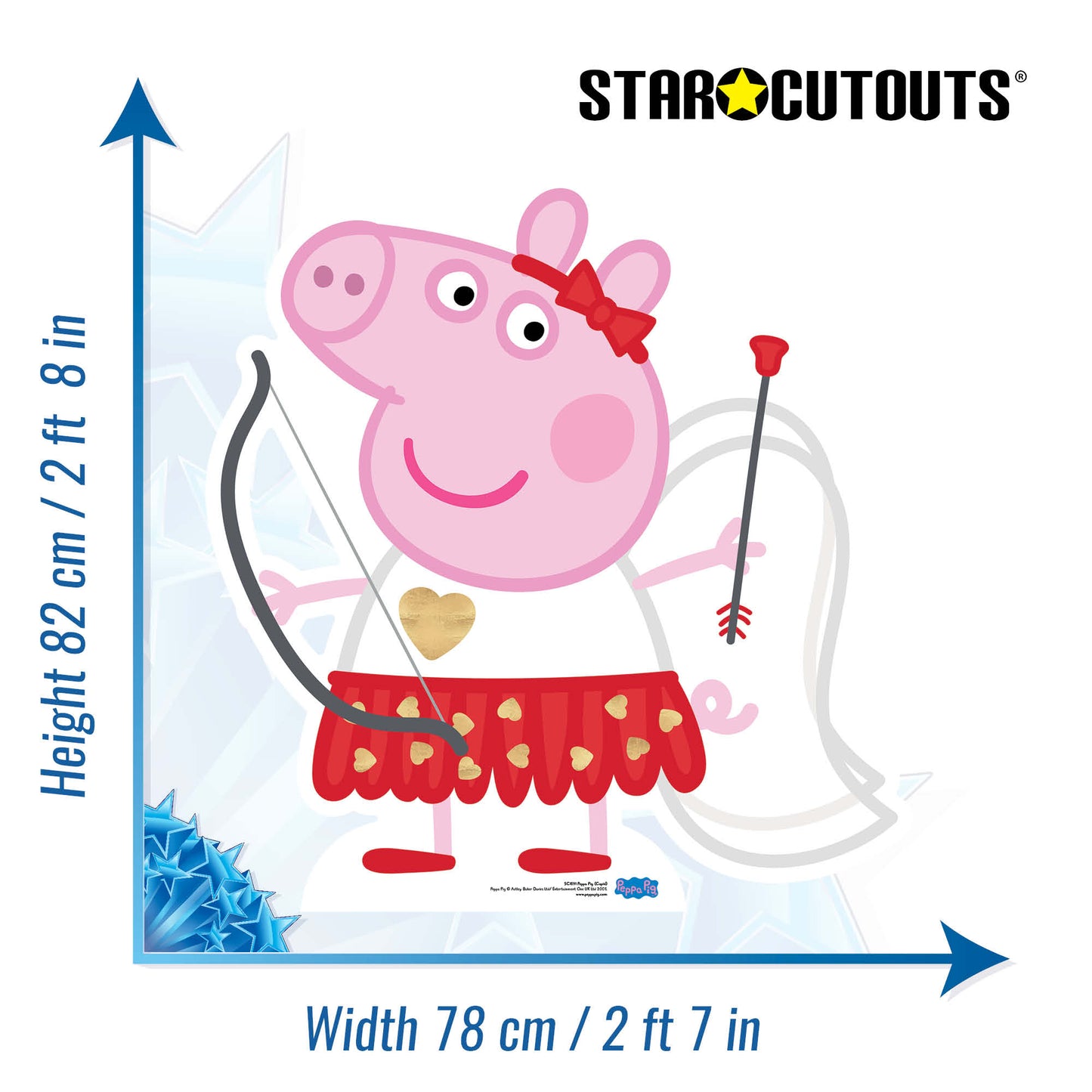 Peppa Pig Cupid Bow& Arrow Cardboard Cutout - mycardboardcutout