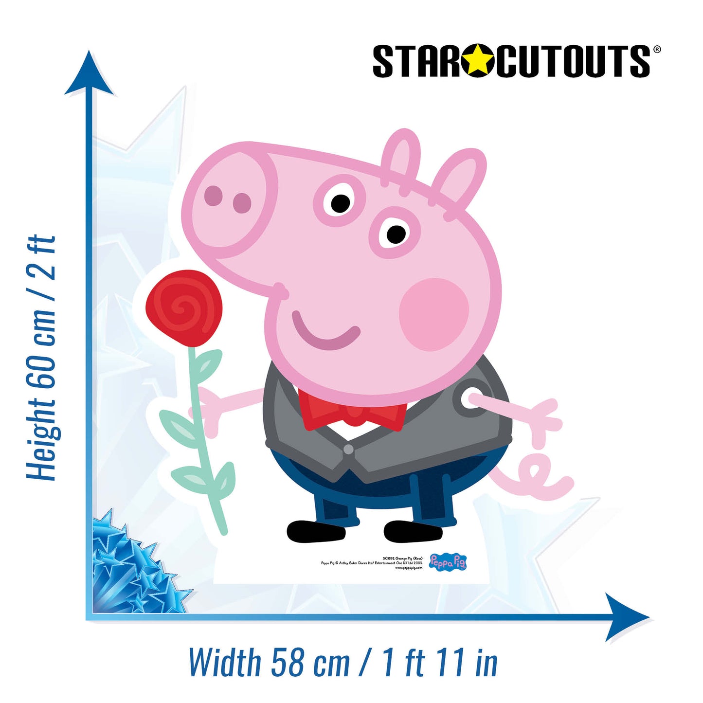 George Pig Rose Cardboard Cutout - mycardboardcutout