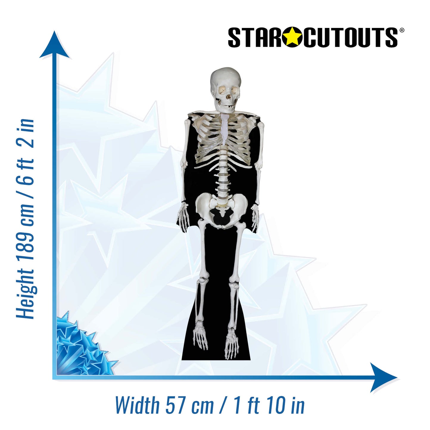 Skeleton Cardboard Cutout Lifesize - mycardboardcutout
