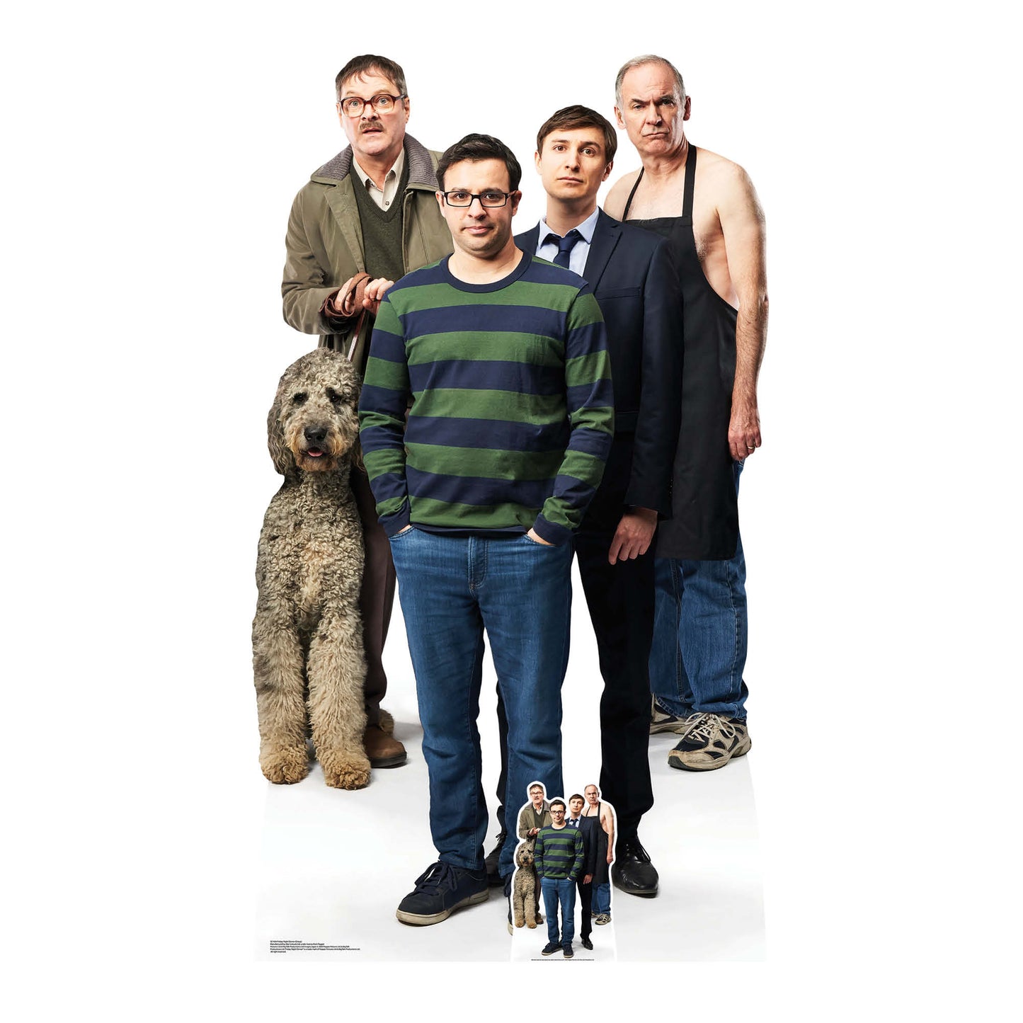Group Jonny Adam Jim Dad Friday Night Dinner Cardboard Cutout - mycardboardcutout