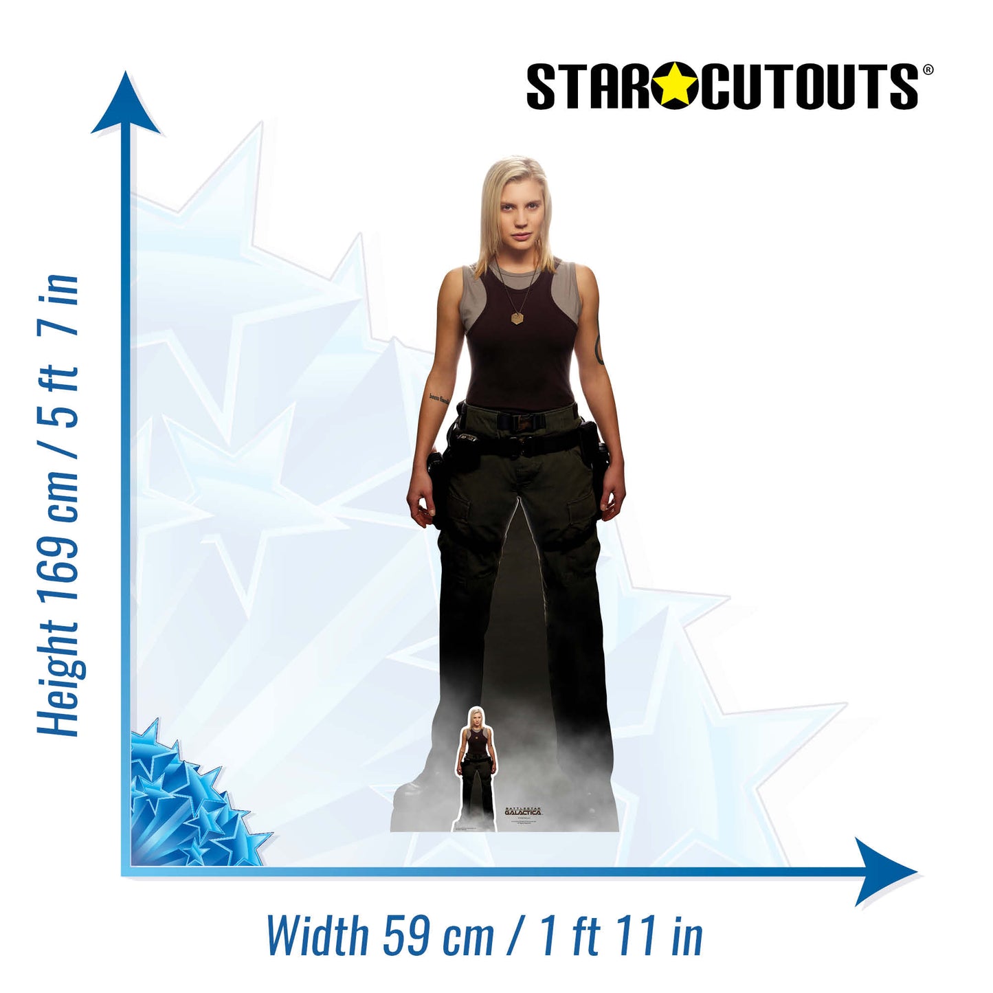 Kara Thrace Starbuck Katee Sackhoff Battlestar Galactica Cardboard Cutout - mycardboardcutout