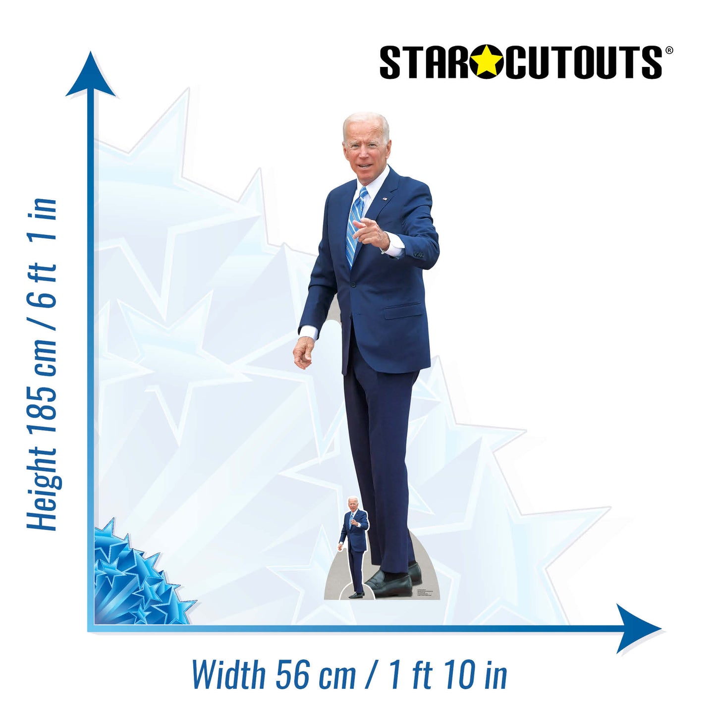 Joe Biden President Pointing Cardboard Cutout Politician - mycardboardcutout