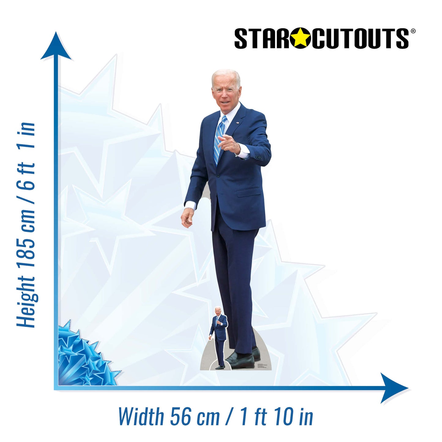 Joe Biden President Pointing Cardboard Cutout Politician