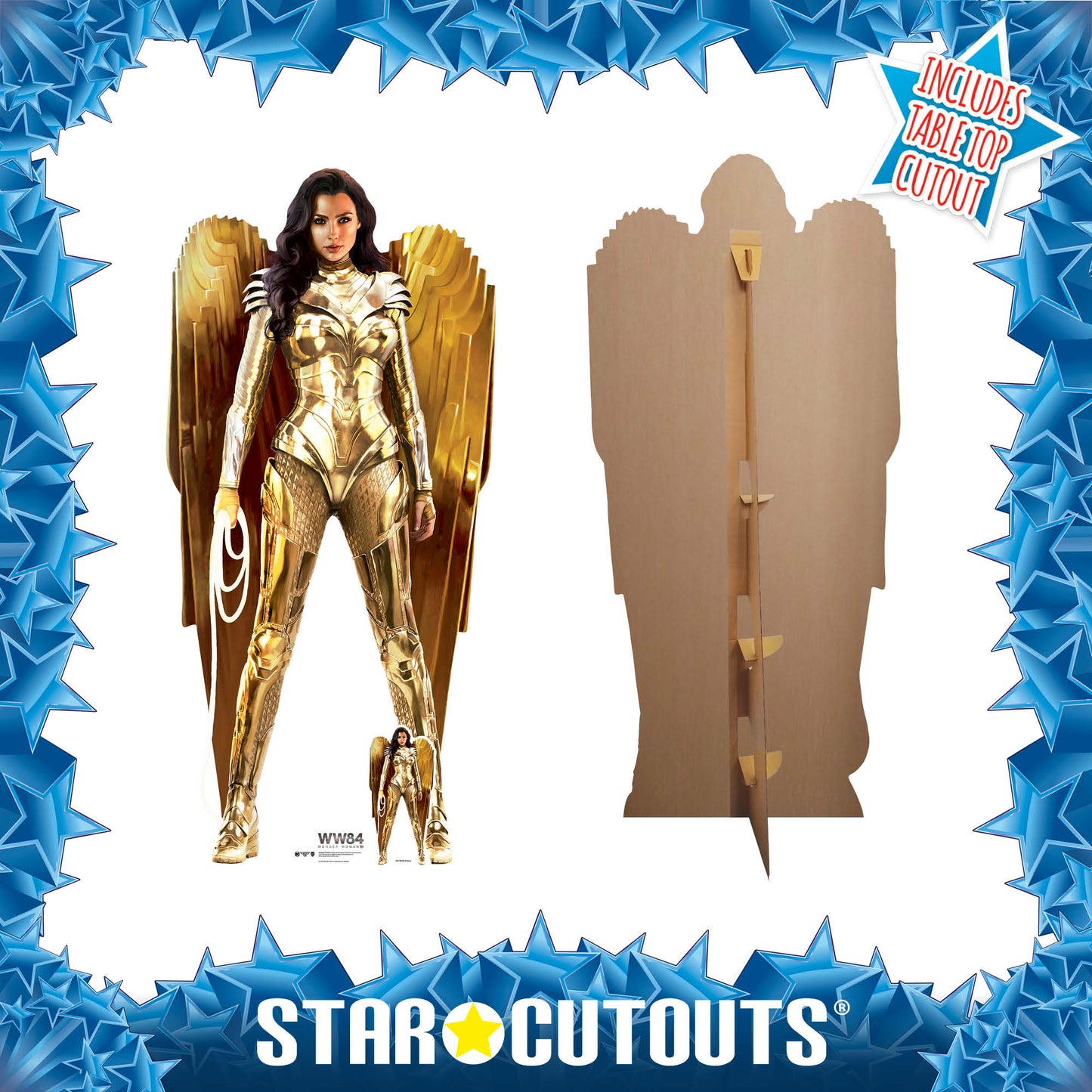 Wonder Woman Gold Armour WW84 Gal Gadot Cardboard Cutout - mycardboardcutout