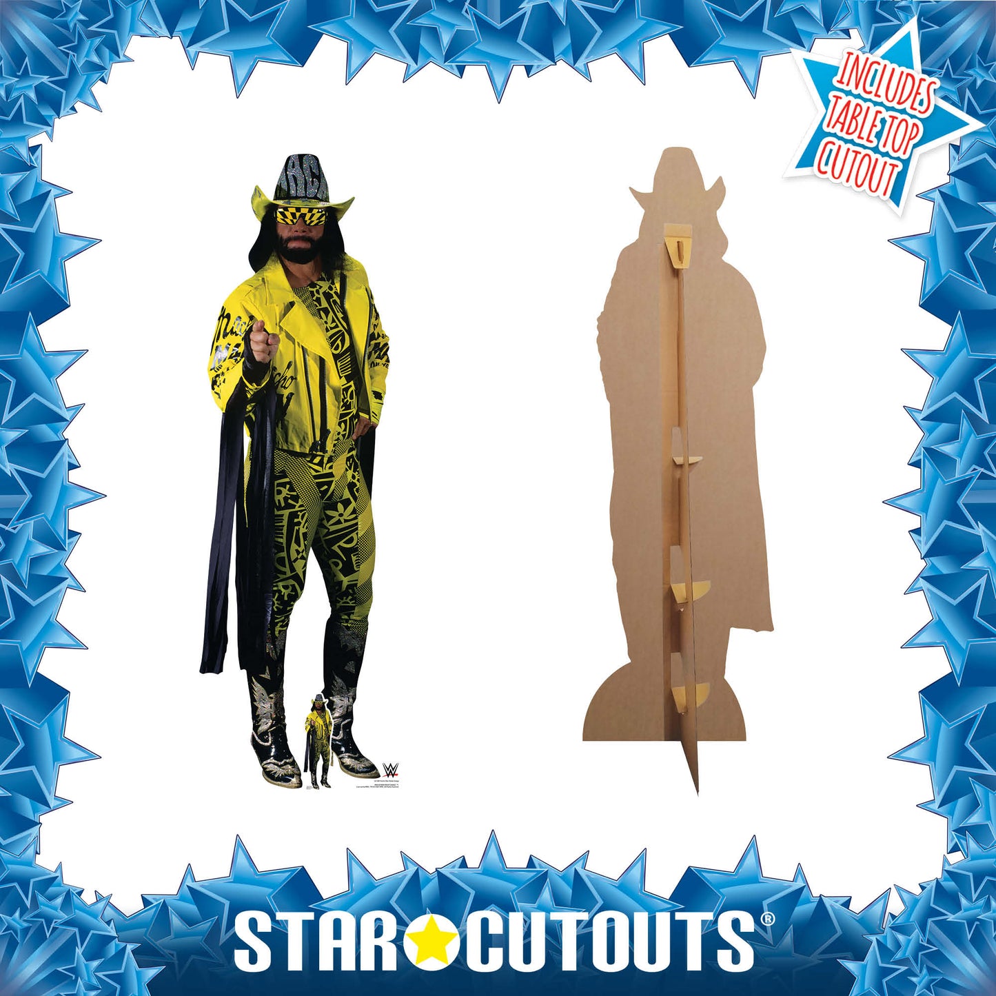 Macho Man Randy Savage Yellow Suit WWE Cardboard Cutout Lifesize - mycardboardcutout
