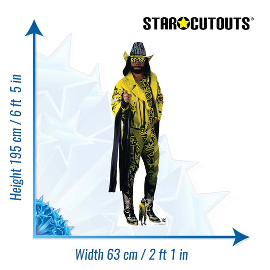 Macho Man Randy Savage Yellow Suit WWE Cardboard Cutout Lifesize - mycardboardcutout