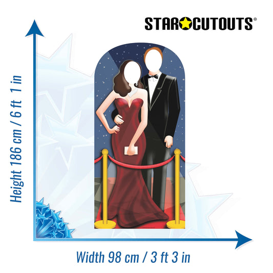 Amazing VIP Red-Carpet Hollywood Couple Stand In Cardboard Cutout - mycardboardcutout