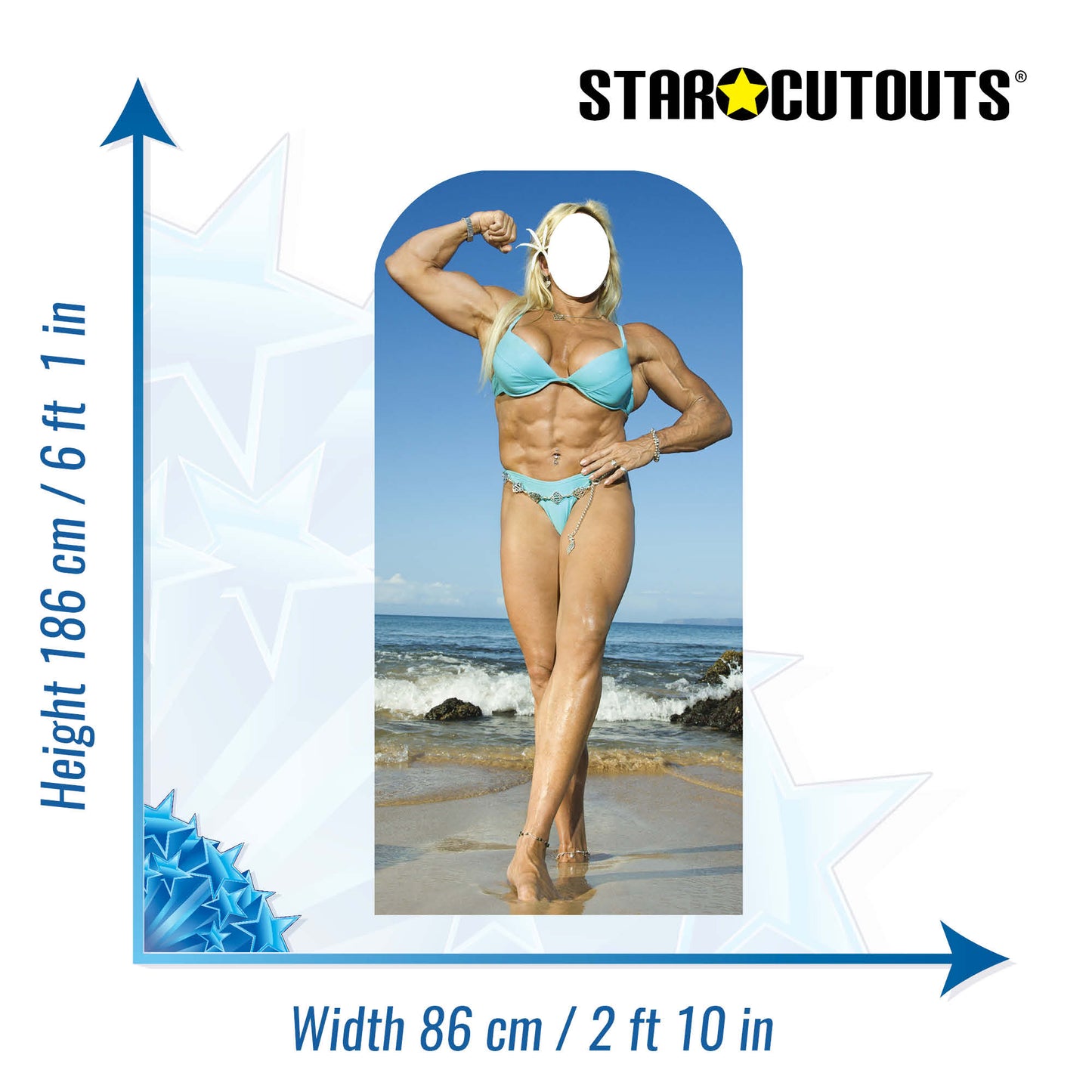 Muscle Woman Stand- In Cardboard Cutout - mycardboardcutout